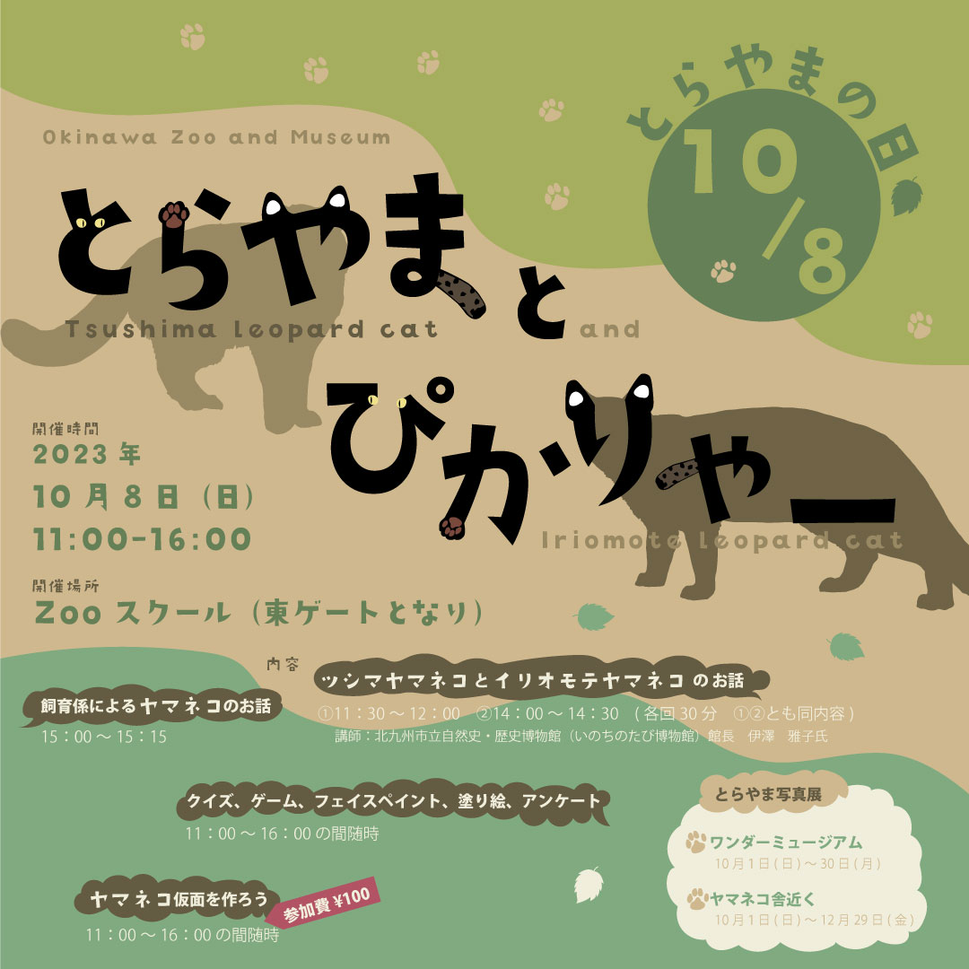 とらやまとぴかりゃー | 沖縄こどもの国 - Okinawa Zoo & Museum