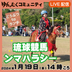 ゆんたくコミュニティ限定ライブ配信どうぶつtoランチ【琉球競馬ンマハラシー】