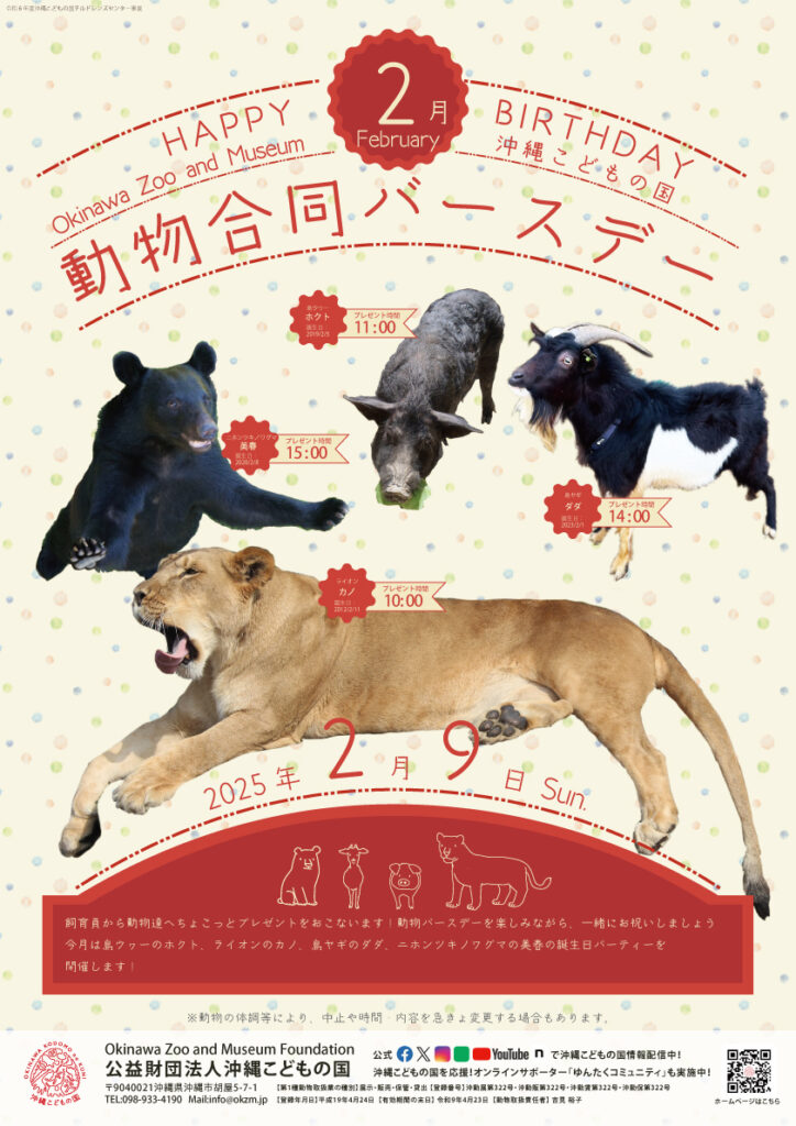 動物2月合同バースデー！