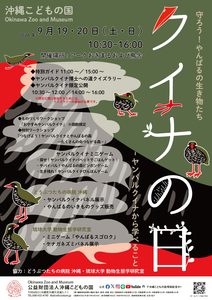 9/17クイナの日イベント「守ろう！やんばるの生き物たち～ヤンバルクイナから学べること～」